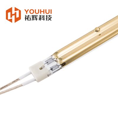 3000 Watt Twin Tube Infrarotlampe mit Quarzglasrohr und Goldbeschichtung für industrielle Heizung