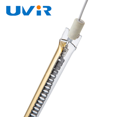Einrohr-Kohlefaser-IR-Quarz-Heizlampe R7S-Sockel mit Goldbeschichtung