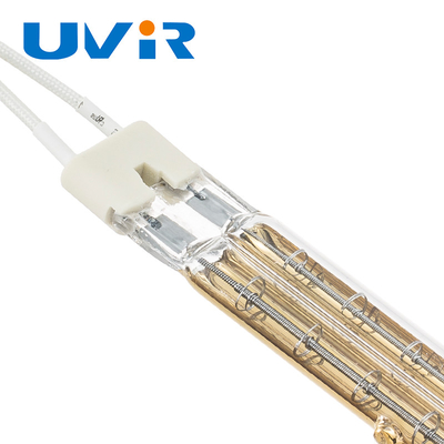 Good price Gold, das Doppelrohr-Infrarot-Lampen, industrielle Heizungskurzwelle-Infrarot-Lampe beschichtet Online