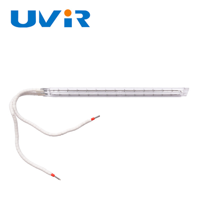 Twin Tube Kurzwellen-Halogen-Infrarot-Heizlampe Viele Arten von Spannung Wattlänge Basiskabel