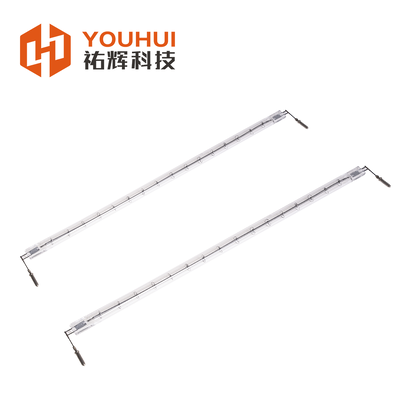 Klare Quarzglas-Pin-Typ Halogen-Infrarotheizlampe mit 1-3 Sekunden Reaktionszeit für industrielle Heizung
